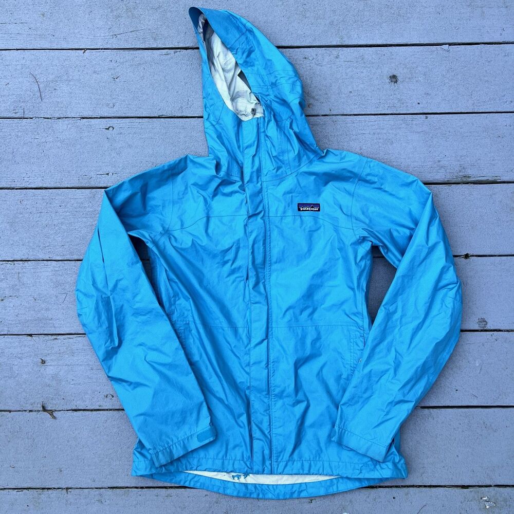 Patagonia Waterproof Hooded Rain H2No Jacket Woman's Blue-Size M